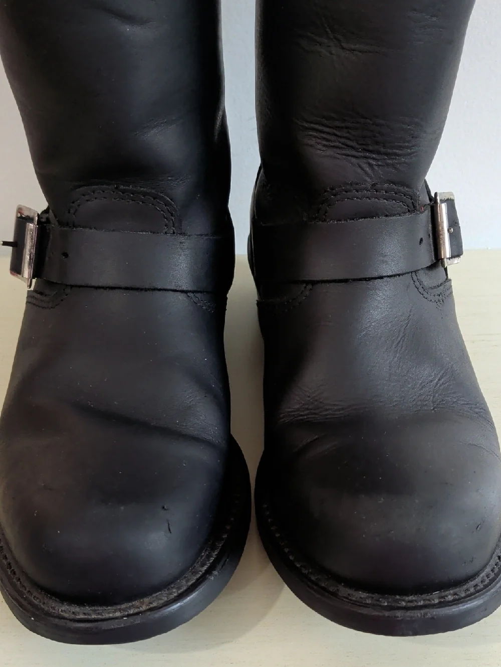 Frye Black Leather Moto Boots With Silver Buckles Size 9 Women's - Picture 12 of 12